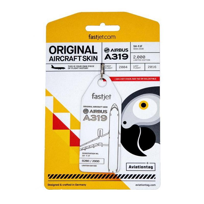 fastjet Airbus A319 フライトタグ
