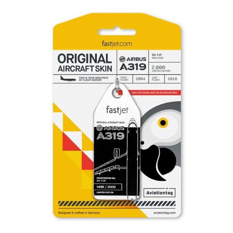 fastjet Airbus A319 フライトタグ