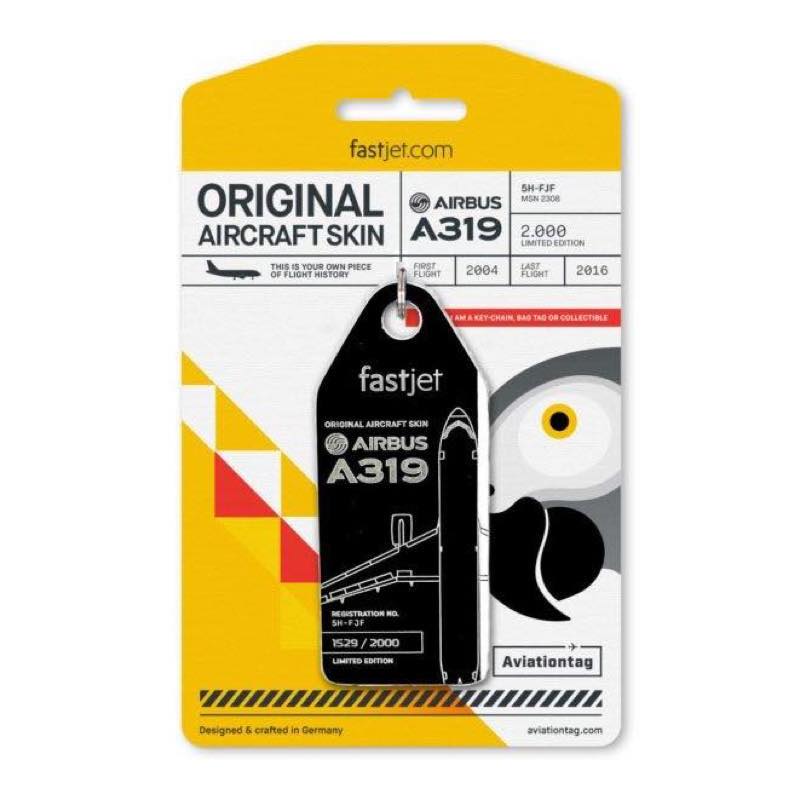 fastjet Airbus A319 フライトタグ